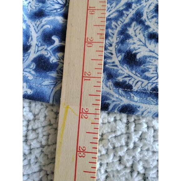 Lauren Ralph Lauren Women's Shirt M Blue/White Paisley Rolled Sleeve Boat Neck - Picture 13 of 14